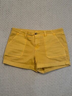 C&C California Cotton Blend Shorts Mustard Yellow Size 10